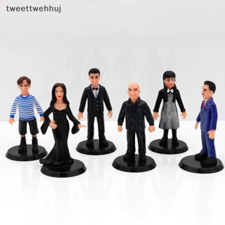 Tw ฟิกเกอร์ PVC รูปปั้นอนิเมะ Wednesday Addams ขนาด 10 ซม. 6 ชิ้น ต่อชุด