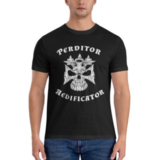 เสื้อยืด พิมพ์ลาย Triple H Crimson King Perditor Hedificator คุณภาพสูง เหมาะกับของขวัญ สําหรับผู้ชาย