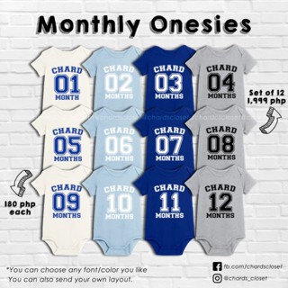 เสื้อกีฬาแขนสั้น ลายทีม Milestone on Baby Onesie กําหนดเอง (แบบเจอร์ซีย์) MUGQ