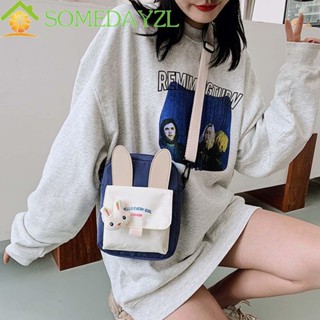 SOMEDAYZL กระเป๋าสะพายข้าง ทรงเมสเซนเจอร์ ขนาดเล็ก ลายกระต่ายน่ารัก แฟชั่นสําหรับสตรี
