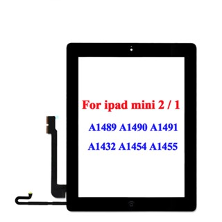 แผงหน้าจอสัมผัสดิจิทัล พร้อมปุ่มกด แบบเปลี่ยน สําหรับ ipad mini 2 1 A1489 A1490 A1491 A1432 A1454 A1455