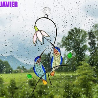 Javier โมบายกระดิ่งลม โลหะอัลลอย รูปนกฮัมมิ่งเบิร์ด งานฝีมือ สําหรับหน้าต่าง