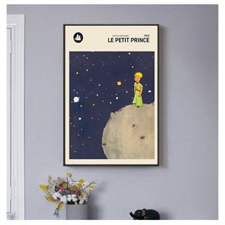 โปสเตอร์ผ้าใบ พิมพ์ลาย Le Petit Prince สําหรับตกแต่งผนังห้องเด็ก 0512