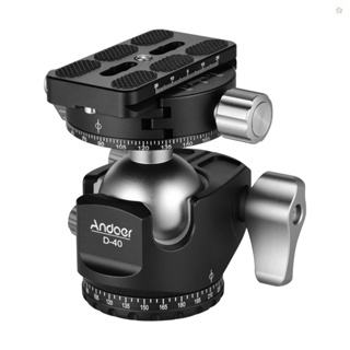 (adspth)Andoer D-40 PRO หัวบอลอลูมิเนียมอัลลอยด์ CNC สําหรับขาตั้งกล้อง DSLR ILDC