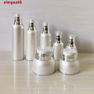 ELEGANT ขวดปั๊มสูญญากาศ สีขาว 30 / 50 กรัม หม้อตัวอย่าง ขวดรีฟิล ครีม กระป๋องรีฟิล ขวดโลชั่น รองพื้น ของเหลว ขวดเครื่องสําอาง