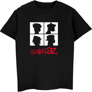 การออกแบบเดิมเสื้อยืดพิมพ์ลายแฟชั่น เสื้อยืดผ้าฝ้าย พิมพ์ลายวงร็อค Gorillaz แร็ปเปอร์ Camisetas Hombre Manga BYTE BCUP แฟชั่นฤดูร้อน