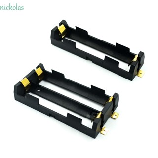 NICKOLAS กล่องเก็บแบตเตอรี่ ABS 1 2 ช่อง พร้อมหมุดสีบรอนซ์ SMD SMT 2 ชิ้น 1 ชิ้น