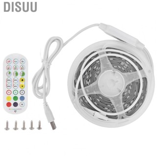 Disuu 5m/16.4ft RGB Strip Lights USB 5V Colorful Music Sync Voice Control Lamp