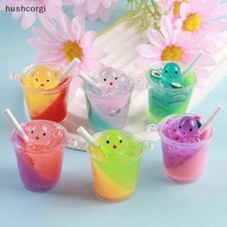 [hushcorgi] ใหม่ พร้อมส่ง แก้วน้ําผลไม้เรซิ่นเรืองแสง ขนาดเล็ก 1:6 สําหรับบ้านตุ๊กตา 1 ชิ้น