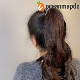 OCEANMAPDZ ยางรัดผม แบบใส หรูหรา แบบเรียบง่าย สําหรับเด็กผู้หญิง