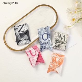 [cherry2] ที่คาดผม ผ้าพันคอ ริบบิ้น ผ้าไหม ลายตัวอักษรภาษาอังกฤษ 26 ตัว ขนาดเล็ก สไตล์เกาหลี สําหรับผู้หญิง [TH]