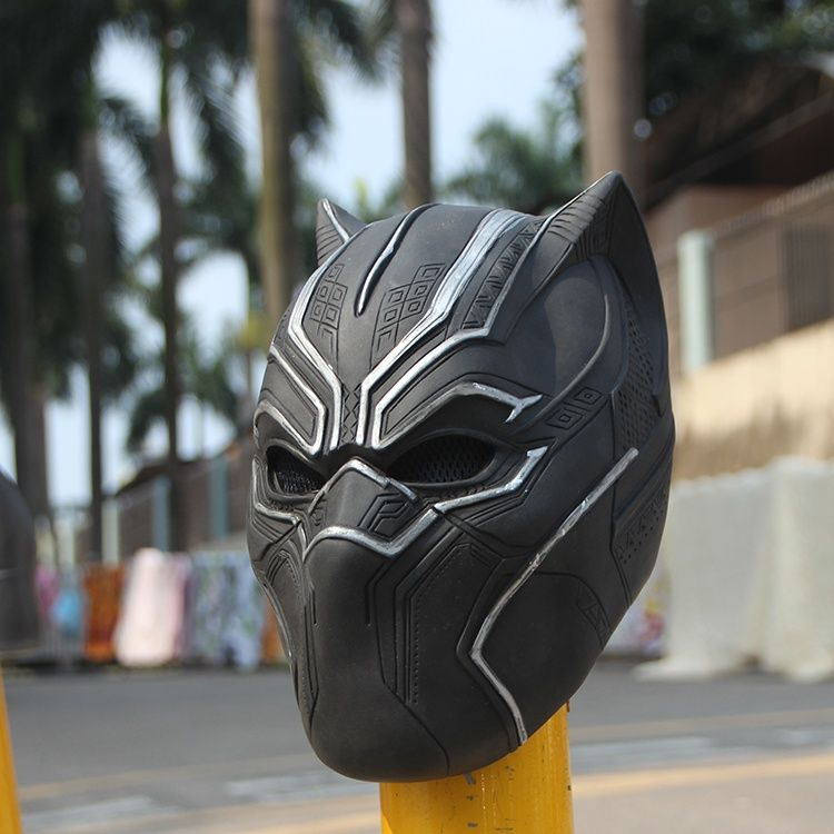 หมวกกันน็อคยาง แบบเต็มหน้า ลาย Avengers League 4 Panther สําหรับปาร์ตี้ฮาโลวีน