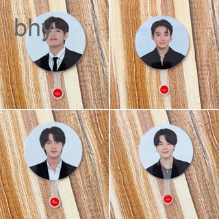 Bhy KPOP ได้รับอนุญาตให้เต้นรํา PTD FINAL แบบพกพา PVC ใส พัดลมมือถือ ฤดูร้อน พัดลมขนาดเล็ก