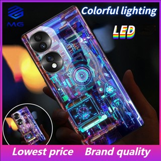 Mg เคสโทรศัพท์มือถือกระจก LED แบบเกลียว สําหรับ Samsung S23ULTRA S23Plus S21Plus S22Plus S22ULTRA S20PLUS A53 A73 A12 A14 A72 A71 A52 A51 A32 A21S NOTE10 10Plus NOTE20ultra Core