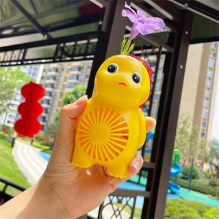 พัดมือถือ ลายการ์ตูนมังกรน่ารัก ขนาดเล็ก แบบพกพา ชาร์จ USB สําหรับตั้งแคมป์กลางแจ้ง ท่องเที่ยว