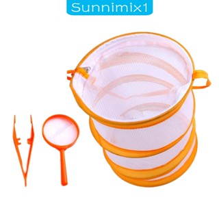 [Sunnimix1] กรงตาข่ายให้อาหารผีเสื้อ ระบายอากาศ พร้อมที่จับ สําหรับสวนหลังบ้าน