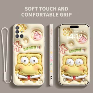 Ybd เคสโทรศัพท์มือถือ ซิลิโคน ลายการ์ตูนน่ารัก มีลายด้านข้าง และสายคล้อง สําหรับ Samsung Galaxy A51 A71 4G M40S A515F A715F