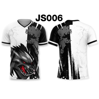 เสื้อกีฬาคอวี พิมพ์ลาย รุ่นJS006