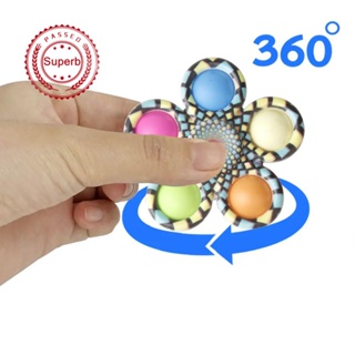 ของเล่น Fidget Pop Spinner Fingertip Top Bubble Music UV คลายเครียด Z7B5