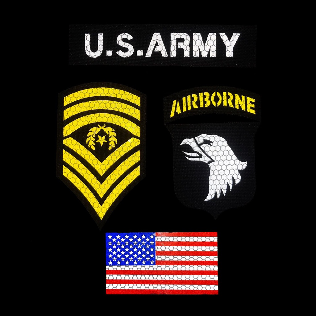 IR Patch เทปสะท้อนแสง Loop Badge ระดับ 1, ระดับ 2, ระดับ 3, US Army Military Rank Badge ยุทธวิธี Pat