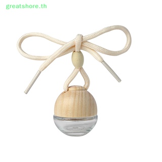 Greatshore ขวดแก้วเปล่า แบบใส เติมได้ สําหรับใส่น้ําหอมปรับอากาศรถยนต์