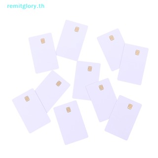 Remitglory ชิป SLE 4442 10 ชิ้น พร้อมการ์ดไอซีเปล่า Hico แถบแม่เหล็ก 2 in 1