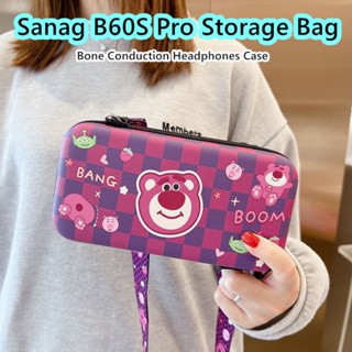 【คุณภาพสูง】กระเป๋าเก็บหูฟัง ลายการ์ตูนหมีน้อย แบบพกพา สําหรับ Sanag B60S Pro Sanag B60S Pro