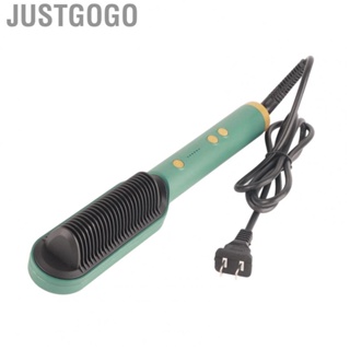 Justgogo scald Hair Straightening Comb For Home Use Daily Styling
