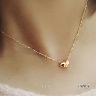 Fancy แฟชั่นเกาหลี หัวใจ รัก สร้อยคอ สง่างาม หวาน น่ารัก ทอง รัก สร้อยคอโซ่ กระดูกไหปลาร้า โซ่ ผู้หญิง เครื่องประดับ อุปกรณ์เสริม