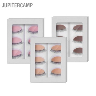 JUPITERCAMP เปลือกตาเปลี่ยน 9 คู่สำหรับหัวนางแบบฝึกเปลือกตาถอดได้พร้อมขนตาสองชั้น