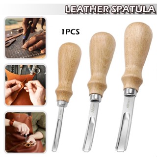 New 1pc Leather Craft Edge Beveler Wood Handle Skiving Craft Cutting Tool