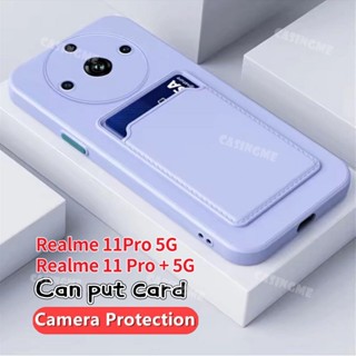 เคสซิลิโคนนิ่ม พร้อมช่องใส่บัตร สําหรับ Realme 11 Pro+ 5G 11Pro 5G RRealme 11 Realme11 Pro 5G 11Pro Realme11Pro Plus 11Pro+ 2023 2022