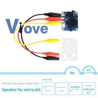 บอร์ดโมดูลขยายลําโพง สําหรับ WAVESHARE Micro:Bit BBC NS8002 พร้อมสายเคเบิลคลิปปากจระเข้ และสายเคเบิล 3PIN