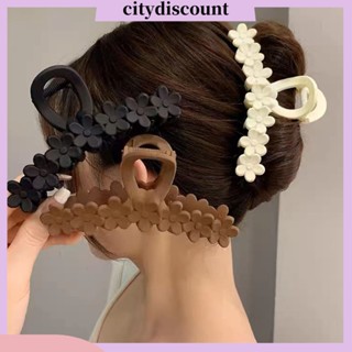 &lt;citydiscount&gt;  กิ๊บติดผม แบบยืดหยุ่น กันลื่น ลายดอกไม้ สีพื้น แฟชั่นฤดูใบไม้ผลิ สําหรับผู้หญิง