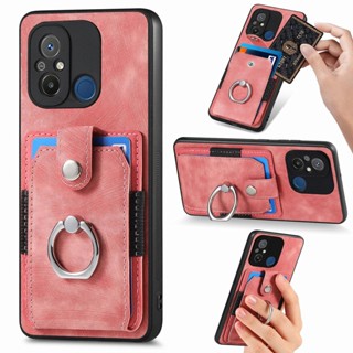 เคสโทรศัพท์มือถือ พร้อมช่องใส่บัตร สําหรับ Redmi 12C Note 12 5G Pro Plus Poco F5 Xiaomi Redmi Note 11S 11E 11 Pro