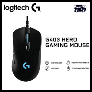 -SHIP In 24H- Logitech G403 เมาส์เกมมิ่งมีสาย RGB 6 ปุ่ม ตั้งโปรแกรมได้ 12000DPI