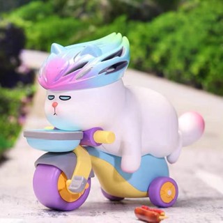 【ของแท้】POPMART Vivicat ตุ๊กตาฟิกเกอร์ Lazy Helmet Series Blind Box ของขวัญวันเกิด วันหยุด ของเล่นแฟชั่น สําหรับเด็ก