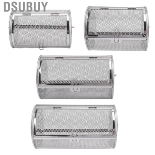 Dsubuy Rolling Grilling   Easy To Clean Cylinder Round Stainless Steel BBQ Grill Mesh Movable Door for Camping