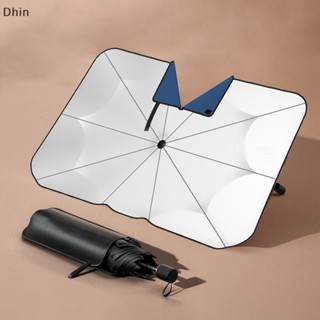 [Dhin] New Car Sunshade V-neck Telescopic Opening Sun Shield Car Front Windshield Parasol V-shaped for EV Sun Protection COD