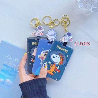 CLEOES กระเป๋าใส่บัตรเครดิต ลายการ์ตูนกบ คิตตี้ แมว สีเขียว สําหรับนักเรียน