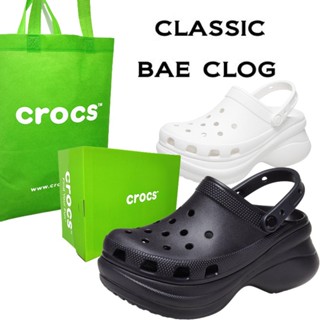 Crocs ของแท้ รองเท้าแตะแพลตฟอร์ม Crocs Classic BAE แบบหนา สําหรับผู้หญิง ช้อปปิ้ง | 206302