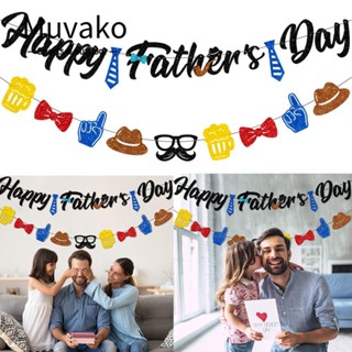 Muvako 1 ชุด ตัวอักษร ดึง แบนเนอร์ ใหม่ วันหยุด ตกแต่งเค้ก ตกแต่ง อุปกรณ์ประกอบฉาก ถ่ายภาพ วันพ่อ