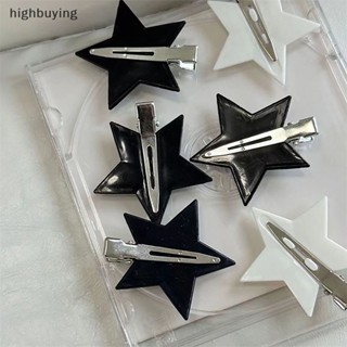 [highbuying] ใหม่ พร้อมส่ง กิ๊บติดผมโลหะ รูปดาว ปากจระเข้ Y2k