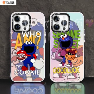 เคสโทรศัพท์มือถือแบบแข็ง ไล่โทนสี เลเซอร์ ลายการ์ตูน Mario Sesame Street Good Luck หรูหรา สําหรับ Infinix Hot 30i Smart 7 Smart 5 Smart 6 Hot 20s Hot 11 Play Hot 10 Play Hot 10 Lite Hot 12 Play