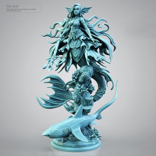 9.9 เหนื่อยมากตุ๊กตาZb3d Sea Banshee Legend-Female Poseidon โมเดลทหารเรซิ่น สีขาว ขนาด 50 มม. 75 มม. TD-4447 3D NRVK