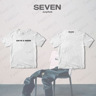 เสื้อยืดแขนสั้นลําลอง ผ้าฝ้าย คอกลม พิมพ์ลาย KPOP Bangtan Boys JK Seven สําหรับผู้ชาย และผู้หญิง 2023