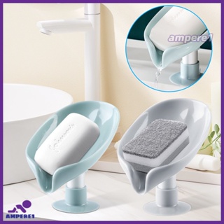 Creative Leaf Shaped Soap Box Drain Soap Holder Punch-free Soap Dish Box Sponge Storage Holder Bathroom Storage Tray -AME1