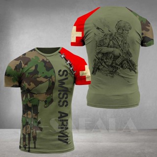 เสื้อยืดลําลอง คอกลม แขนสั้น พิมพ์ลายธงชาติทหาร ARMY-VETERAN 3D คุณภาพสูง แฟชั่นฤดูร้อน สําหรับผู้ชาย ผู้หญิง -4