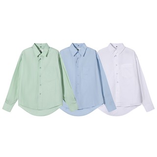 【ลดราคาในเวลาจํากัด】Am.i เสื้อเชิ้ต สีพื้น