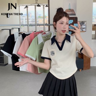 JN Studio  เสื้อยืด ครอป เสื้อยืดผู้หญิง สไตล์เกาหลี  ทันสมัย Korean Style รุ่นใหม่ Comfortable A29J1FH 36Z230909